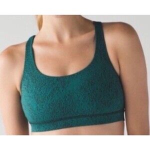 Lululemon Size 4 Energy Bra Speckled Green